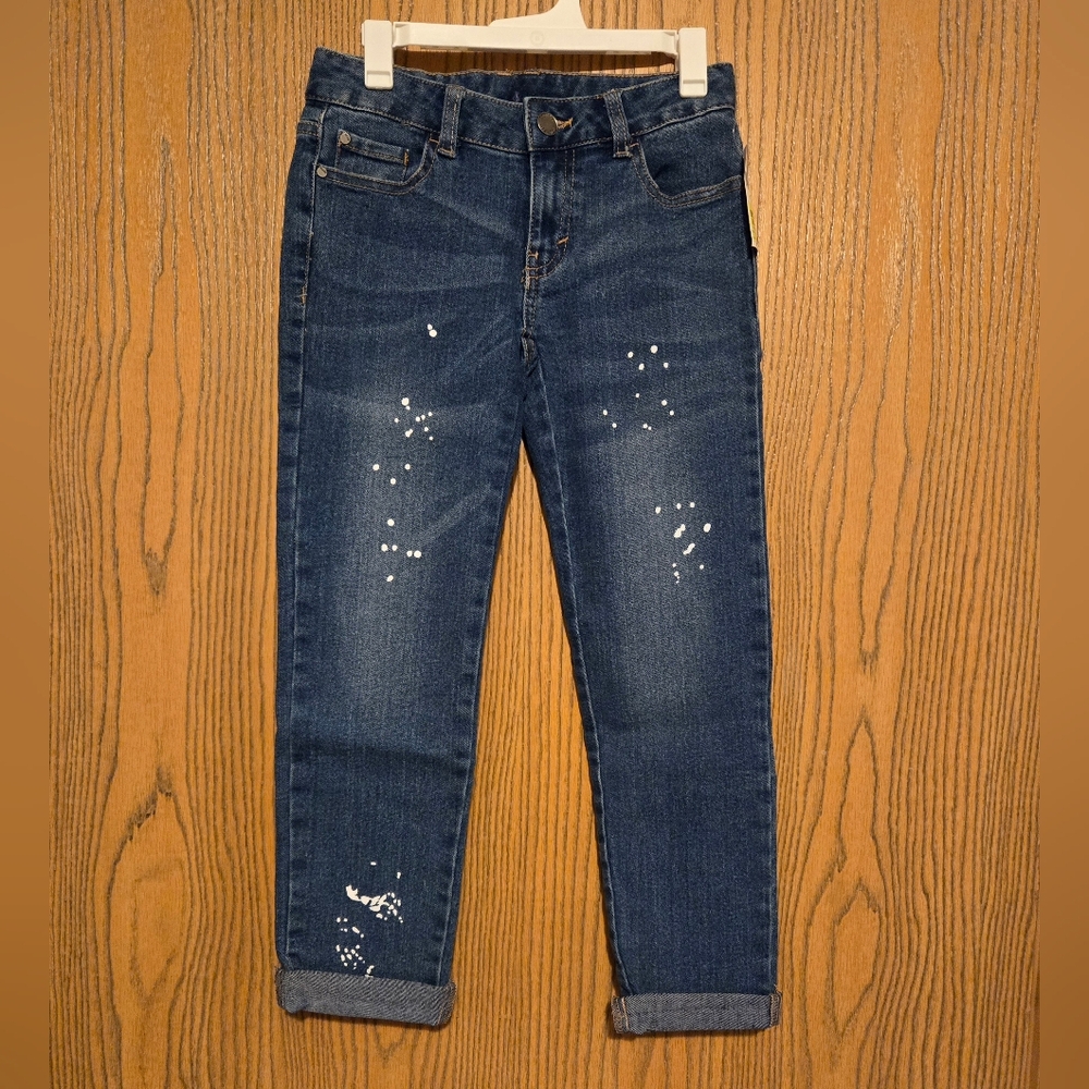 NWT Girl's Route 66 Paint Splatter Jeans, Size 8